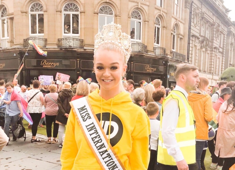 Miss International UK, Harriotte Lane, joined in with Northern Pride celebrations!