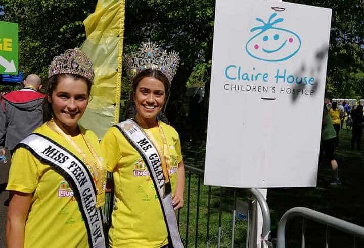 Ms Galaxy and Miss Teen Galaxy-UK, completed a 5k run in aid of Claire House!