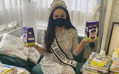Miss Galaxy UK, Olivia McPike, donated lots of Easter Eggs to Sunshine Wishes Children’s Charity!